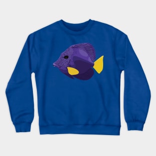 Purple Tang fish illustration Crewneck Sweatshirt
